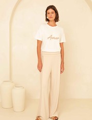 T-Shirt Bordada Amar - Off White - GG