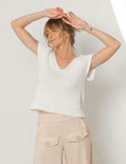 Blusa Cropped Betania - Off White - G
