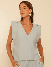 Blusa Agnes - Azul Sereno - P