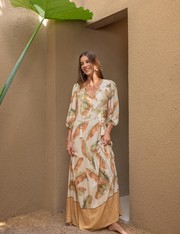 Vestido Longo Descanso - Bege Claro - P