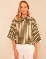 Blusa Tricot Lembrança - Verde Militar - GG