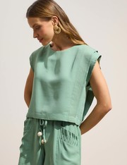 Blusa Alfaiataria Calie - Verde Folha - PP