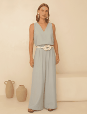 Calça Pantalona Ceci - Azul Sereno - PP
