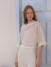 Blusa Tricot Lembrança - Natural - GG