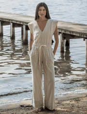Blusa Listrada Chloe - Natural - M