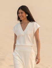 Blusa Linho Mey - Off White - P