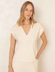 Blusa Linho Mey - Natural - M