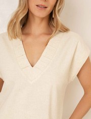 Blusa Linho Mey - Natural - M