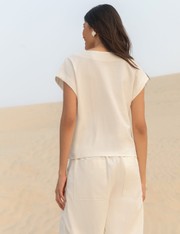 Blusa Linho Mey - Off White - P