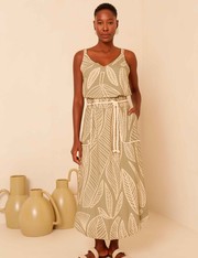 Saia Midi Savannah - Verde Militar - P