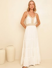 Vestido Longo Daiane - Off White - PP
