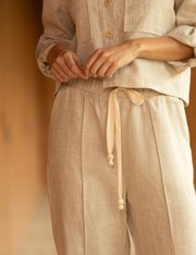 Calça Pantalona Felipa - Natural - P