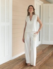 Calça Pantalona Hilda - Off White - P