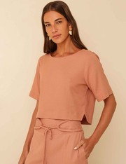 Blusa Alfaiataria Amber - Terracota Suave - P