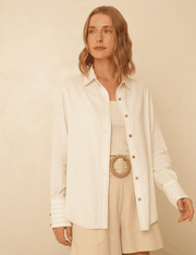 Camisa Linho Mirela - Off White - M