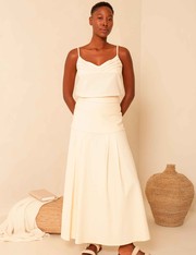 Saia Midi Rosana - Natural - P