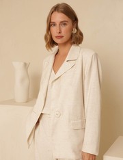 Blazer Alfaiataria Gaya - Natural - P