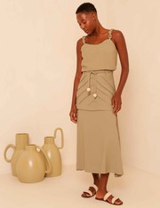 Saia Midi Skyler - Verde Militar - P