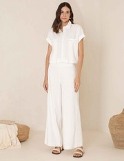 Calça Linho Milan - Off White - PP