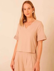Blusa Faby - Bege Saara - P