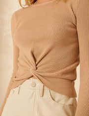 Blusa Tricot Belle - Bege - M