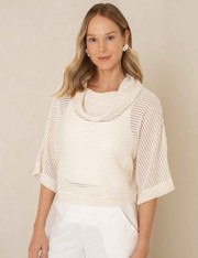 Blusa Tricot Lembrança - Off White - GG
