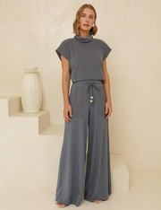 Calça Pantalona Dandara - Azul Denim - P