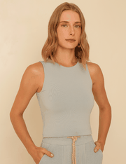 Cropped Moletom Dandara - Azul Sereno - GG