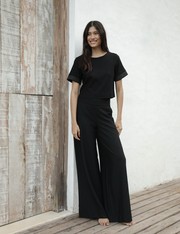Calça Pantalona Vento - Preto - PP