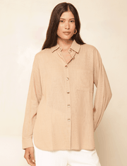 Camisa Alfaitaria Demi - Bege Medio - GG