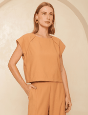 Blusa Alfaiartaria Candace - Caramelo Medio - P