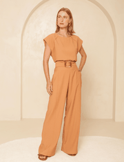 Calça Alfaiataria Candace - Caramelo Medio - PP
