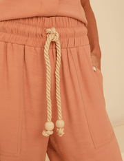 Calça Pantalona Chamego - Terracota Suave - PP
