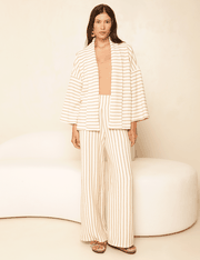 Calça Reta Lila - Bege - GG