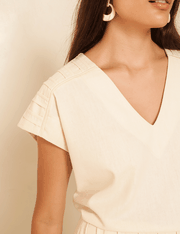 Blusa Linho Ruby - Bege Claro - G