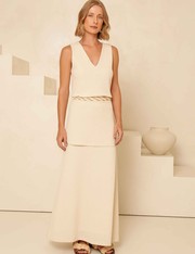 Saia Longa Lisandra - Bege Claro - P