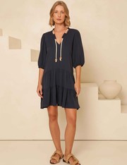 Vestido Eleonora Liso - Marinho - PP
