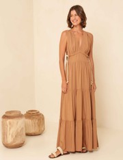Vestido Longo Valéria - Marrom Amendoa - M