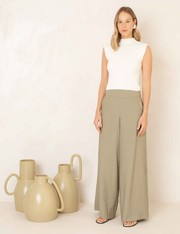 Calça Pantalona Ventania - Verde Militar - GG