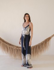 Calça Pantalona Eduarda - Marinho - P