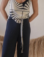 Calça Pantalona Eduarda - Marinho - P