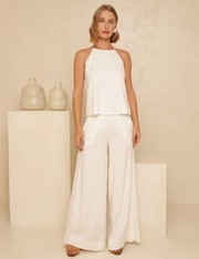 Calça Pantalona Vento - Off White - PP