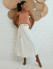 Saia Midi Ayla - Off White - GG