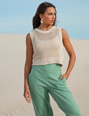 Regata Tricot Mara - Bege Claro - G