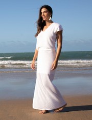 Saia Midi Tati - Off White - P
