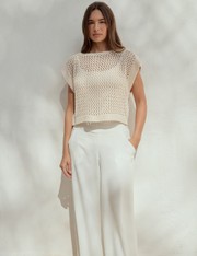 Blusa Tricot Giulia - Bege Claro - GG