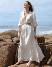 Vestido Longo Zami - Off White - M
