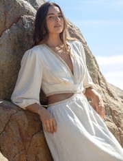 Vestido Longo Zami - Natural - M