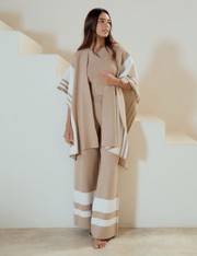 Calça Pantalona Catrina - Bege Medio - M