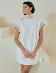 Vestido Curto Colette - Bege Medio - P